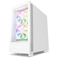 NZXT H5 Elite, Midi Tower, PC, Weiß, ATX, EATX, micro ATX, Mini-ITX, Stahl, Gehärtetes Glas, 16,5 cm