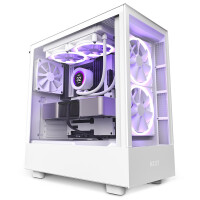 NZXT H5 Elite, Midi Tower, PC, Weiß, ATX, EATX, micro ATX, Mini-ITX, Stahl, Gehärtetes Glas, 16,5 cm