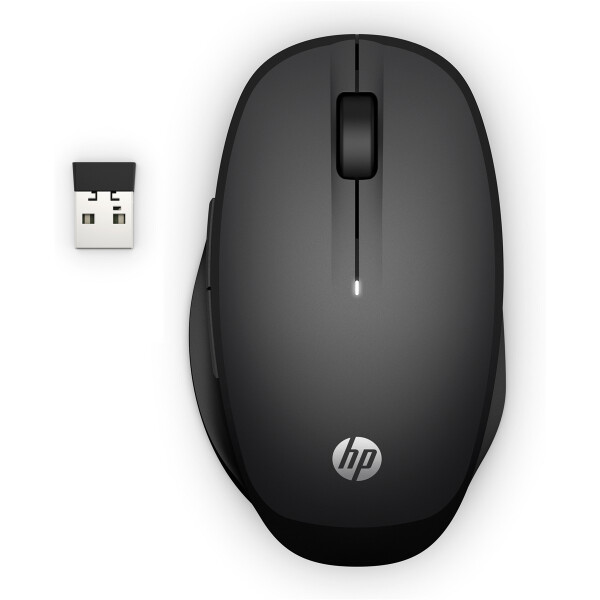 HP Dual-Mode-Maus, rechts, Optisch, RF Wireless, 3600 DPI, Schwarz