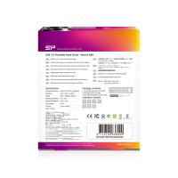 Silicon Power Armor A60, 2 TB, 2.5", 2.0/3.2 Gen 1...