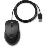 HP USB-Fingerprint-Maus, Beidhändig, USB Typ-A, Schwarz