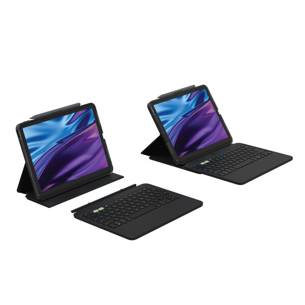ZAGG Pro Keys 2, Schweiz, Apple, iPad Air 11 (M2), Schwarz, 27,9 cm (11"), Fallbeständig, Kratzresistent