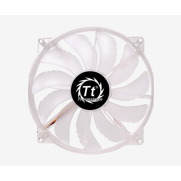 Thermaltake Pure 20 LED, Ventilator, 20 cm, 800 RPM, 28,2 dB, 129,639 cfm, Transparent
