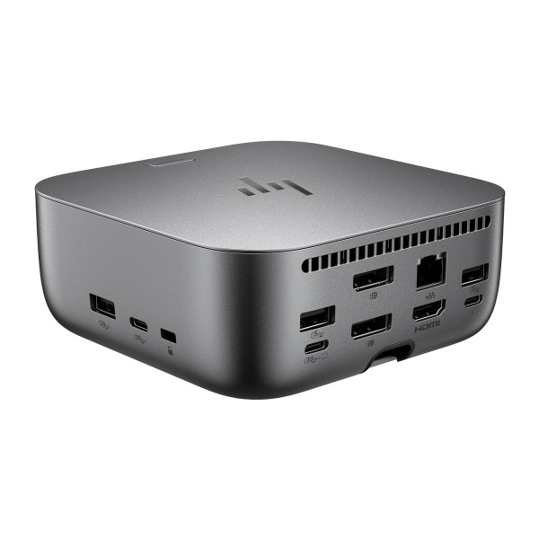 HP Thunderbolt 4 Ultra 280 W G6 Dockingstation, Kabelgebunden, Thunderbolt 4, 280 W, 10,100,1000,2500 Mbit/s, Grau, 8K Ultra HD
