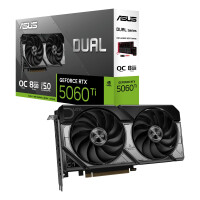 ASUS Dual -RTX5060TI-O8G, GeForce RTX 5060 Ti, 8 GB, GDDR7, 128 Bit, 7680 x 4320 Pixel, PCI Express 5.0
