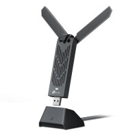 TP-LINK BE6500, Kabellos, USB, WLAN, Wi-Fi 7 (802.11be), 2882 Mbit/s, Grau
