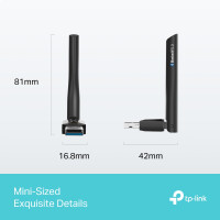 TP-LINK UB500 Plus, USB Typ-A, Bluetooth, Männlich, Schwarz, PC / Notebook / Tablet, 0 - 40 °C