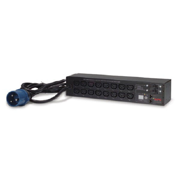APC Rack PDU, mit Schaltfunktion, 2 HE, 32 A, 230 V, (16)C13, Messgerät, Geändert, 2U, Einphasig, Horizontal, Schwarz, 16 AC-Ausgänge