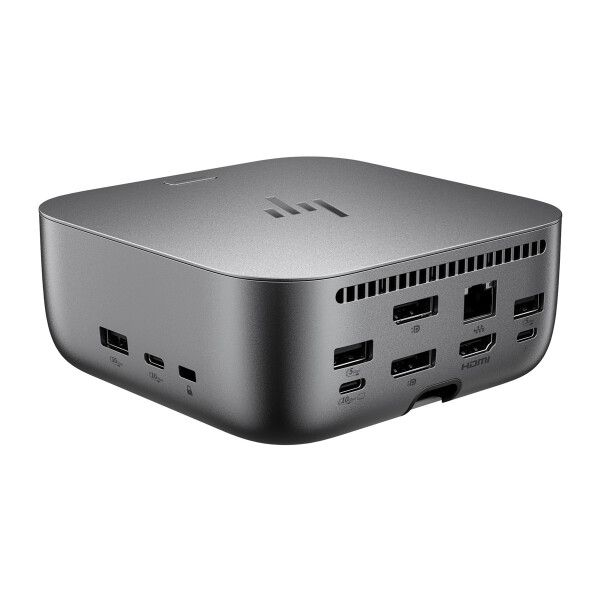 HP Thunderbolt 4 Ultra 180 W G6 Dockingstation, Kabelgebunden, Thunderbolt 4, 180 W, 10,100,1000,2500 Mbit/s, Grau, 8K Ultra HD