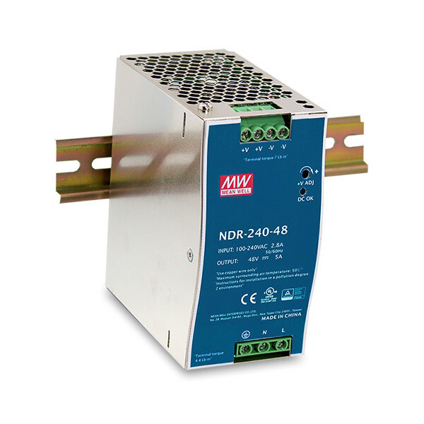 D-Link DIS-N240-48, 240 W, 90 - 264 V, 47 - 63 Hz, 2.5/115VC, 1.3/230VC, 28 ms, 88,5%