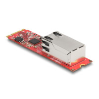 Delock Konverter M.2 Key B+M Stecker zu 1 x RJ45 2,5...