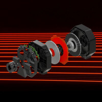 ThrustMaster T598, Lenkrad + Pedale, PC, PlayStation 4, PlayStation 5, Direkter Antrieb, Kabelgebunden, USB, Schwarz, Rot