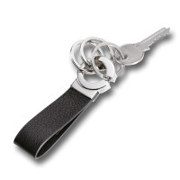 Troika KR8-02/LE, Schlüsselanhänger, Schwarz, Silber, Leder, 31 mm, 8 mm, 3 cm