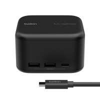 Belkin INC018vfBK, Kabelgebunden, USB 3.2 Gen 1 (3.1 Gen 1) Type-C, 96 W, 10,100,1000 Mbit/s, Schwarz, 5 Gbit/s
