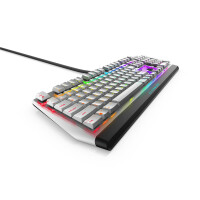 Alienware AW510K, Volle Größe (100%), Kabelgebunden, USB, Mechanischer Switch, RGB-LED, Schwarz, Weiß