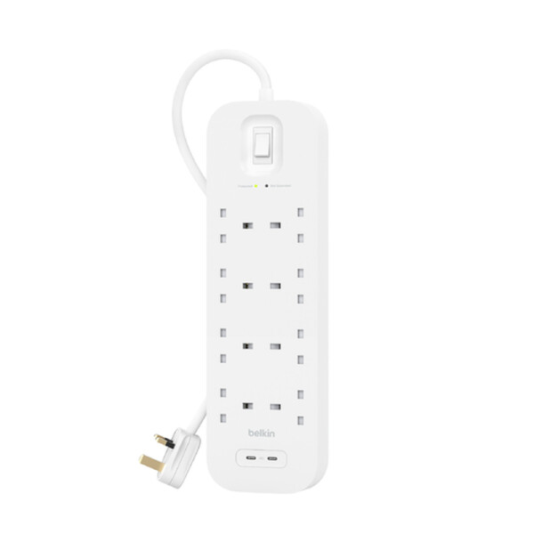 Belkin Connect, 900 J, 8 AC-Ausgänge, Typ G (BS 1363), Typ G (BS 1363), Weiß, Universal