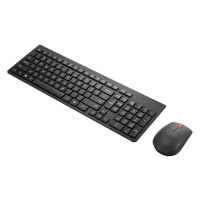 Lenovo 4X31N50745, Volle Größe (100%), Kabellos, RF Wireless, QWERTY, Schwarz, Maus enthalten