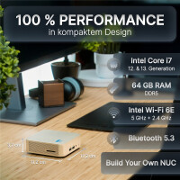 Concept International FutureNUC Lux NUC 13i9HL-W11P-1T/2x16W6E, 4,1 GHz, Intel® Core™ i9 der Produktreihe X, i9-13900K, 32 GB, 1 TB, Windows 11 Pro