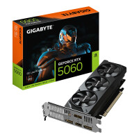 Gigabyte GeForce RTX 5060 OC Low Profile 8G Grafikkarte - 8GB GDDR7, 128bit, PCI-E 5.0, 2512 MHz Kerntakt, 3 x DisplayPort, 1 x HDMI, GV-N5060OC-8GL, GeForce RTX 5060, 8 GB, GDDR7, 128 Bit, 7680 x 4320 Pixel, PCI Express 5.0
