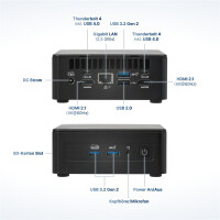 Concept International FutureNUC Pro NUC 12i3PP-W11P-256/2x4W6E, 3,3 GHz, Intel® Core™ i3, i3-1220P, 8 GB, 256 GB, Windows 11 Pro