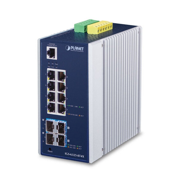 Planet IGS-6325-8T4X, Managed, L3, Gigabit Ethernet (10/100/1000), Vollduplex, Wandmontage