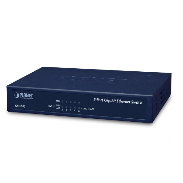 Planet GSD-503, Gigabit Ethernet (10/100/1000), Vollduplex, Wandmontage
