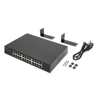 DIGITUS 24-Port Gigabit Switch, 19 Zoll, Unmanaged