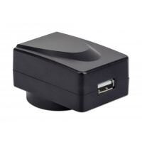 IC Intracom Manhattan USB-Ladegerät und Reiseadapter, Geeignet für Europa, UK, USA und Australien, ein USB-A-Ladeport lädt mit bis zu 1 A, schwarz, Drinnen, AC, 5 V, Schwarz