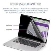 StarTech.com 15 Zoll MacBook Air 2023/24 Laptop Blickschutz, Entfernbarer & Reversibler Blendschutzfilter, Magnetische Laptop-Sichtschutzfolie mit 51% Blaulichtreduzierung, 38,1 cm (15"), Laptop, Rahmenloser Blickschutzfilter, Glänzend/Matt, Anti-Glanz, P