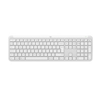 Logitech Signature Slim K950, Volle Größe (100%), Kabellos, RF Wireless + Bluetooth, Scherenschalter, QWERTY, Weiß