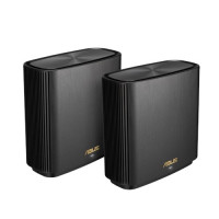 ASUS 90IG0590-MO3G60, Wi-Fi 6 (802.11ax), Tri-Band (2,4 GHz / 5 GHz / 5 GHz), Eingebauter Ethernet-Anschluss, Schwarz, Tabletop-Router