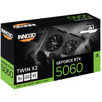 Inno3D GeForce RTX 5060 Twin X2, GeForce RTX 5060, 8 GB, GDDR7, 128 Bit, 7680 x 4320 Pixel, PCI Express 5.0