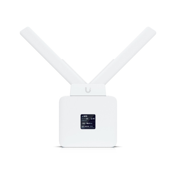 Ubiquiti UMR, Router für Mobilfunknetz, Weiß, Polycarbonat (PC), DIN-Schienen-/Wandmontage, LCM, 3,3 cm (1.3")