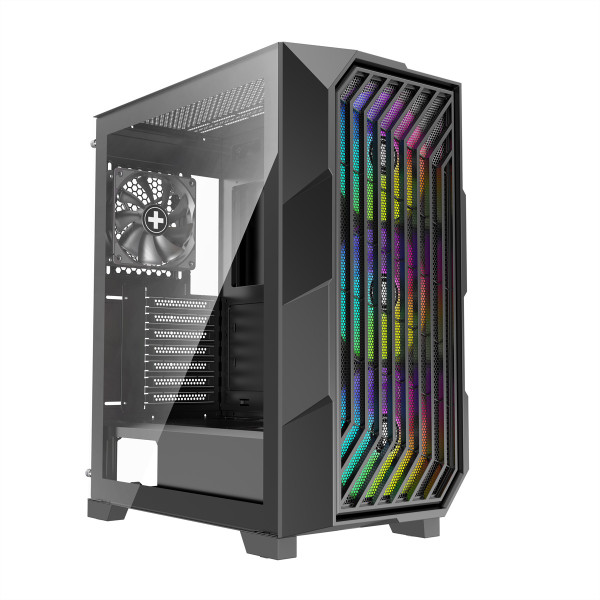 Xilence Xilent BREEZE II ATX PC Case X812.ARGB Gaming schwarz - Gehäuse