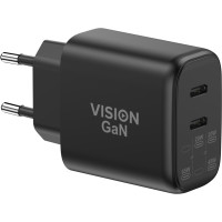 Vision TC-PUSBCEU/65, Drinnen, AC, 20 V, Schwarz