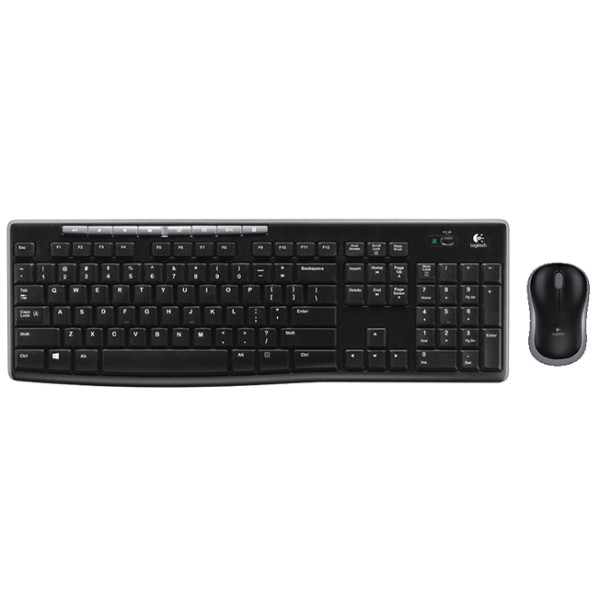 Logitech MK270, Volle Größe (100%), Kabellos, RF Wireless, QWERTZ, Schwarz, Maus enthalten