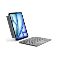 Inateck KB04122, QWERTZ, Touchpad, Apple, iPad Air 11 inch 7th Gen M3 2025 iPad Air 11 inch 6th Gen 2024 (A2902/A2903/A2904) iPad Air 10.9..., Grau, Akkustand, Caps Lock, Ladend, Status