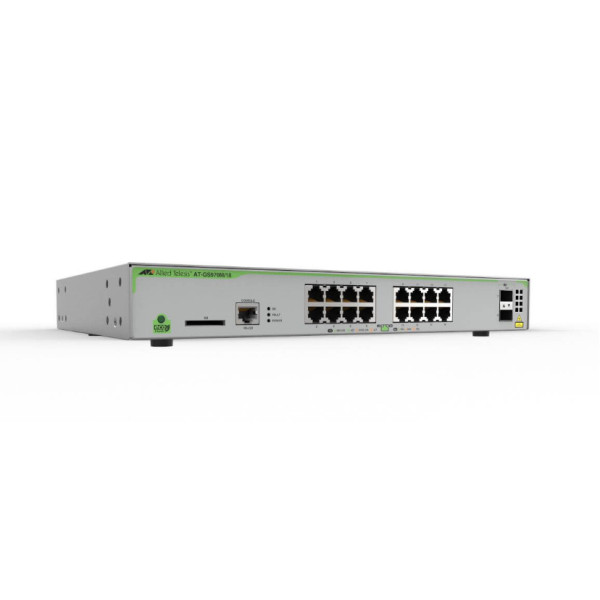 Allied Telesis AT-GS970M/18-50, Managed, L3, Gigabit Ethernet (10/100/1000), Rack-Einbau, 1U