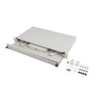 Lanberg FOP1-24SD-LQS, Grau, Stahl, Rackeinbau, 1U, 482,6...
