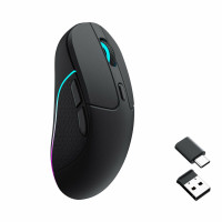 Keychron M3, rechts, Optisch, RF Wireless + Bluetooth, 26000 DPI, Schwarz