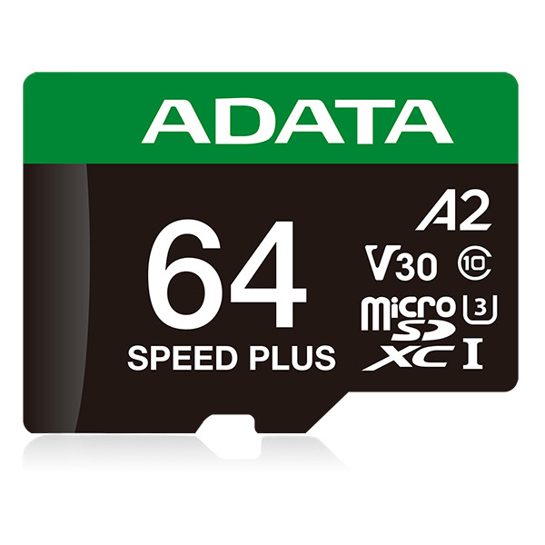 ADATA Speed Plus, 64 GB, MicroSDXC, Klasse 10, 160 MB/s, 140 MB/s, Class 3 (U3)