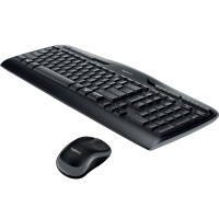 Logitech Wireless Combo MK330, Volle Größe (100%), Kabellos, USB, QWERTY, Schwarz, Maus enthalten