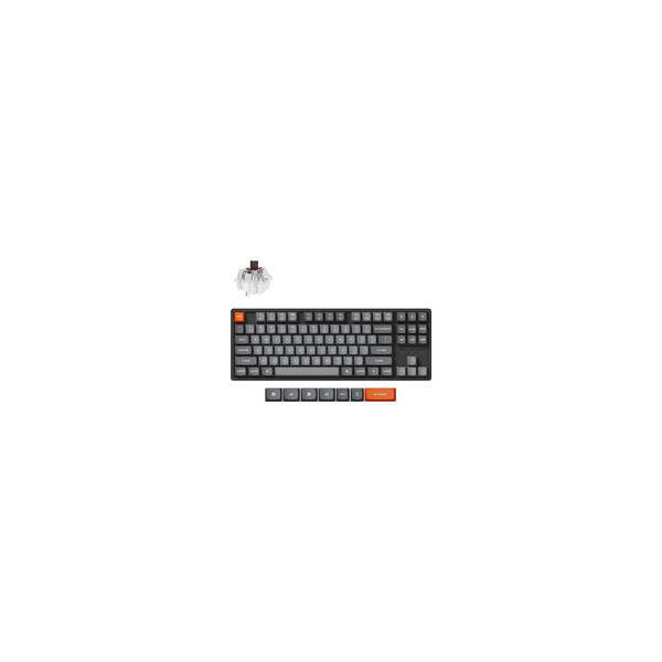 Keychron K8 Max schwarz/grau DE-Layout Super Brown Aluminiumrahmen - QWERTZ
