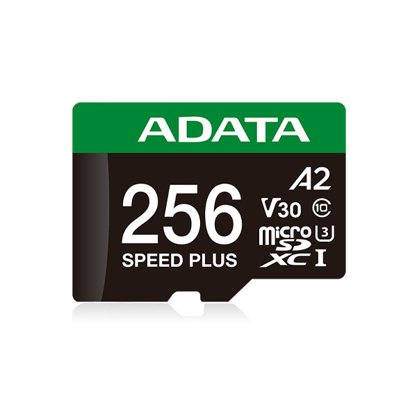 ADATA Speed Plus, 256 GB, MicroSDXC, Klasse 10, 180 MB/s, 160 MB/s, Class 3 (U3)
