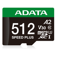 ADATA Speed Plus, 512 GB, MicroSDXC, Klasse 10, 180 MB/s,...