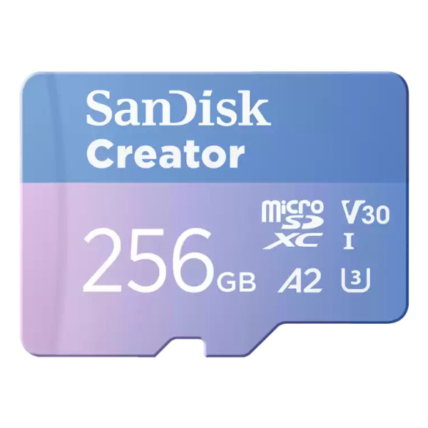SanDisk Creator, 256 GB, MicroSDXC, Klasse 10, UHS-I, 190 MB/s, 130 MB/s