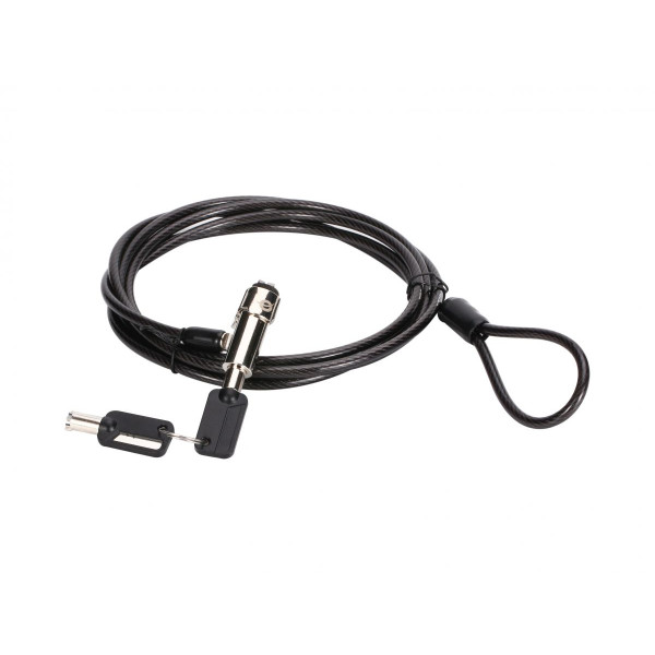 Conceptronic CUSTODIO02BN Laptop-Schloss, Nano-Sicherheitsschlitz, 1.8m, 1,8 m, Nano, Schlüssel, Schwarz