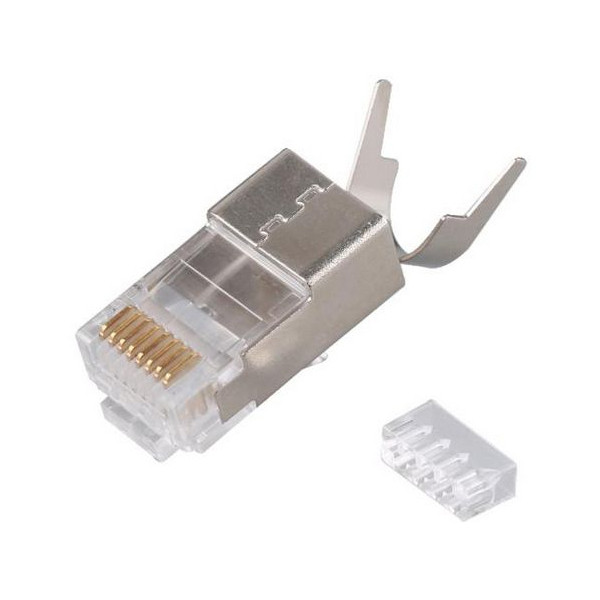 Equip Cat 8.1 RJ45 geschirmter Stecker, 50 Stück/Set, RJ45, Silber, Männlich, Gerade, Cat8.1, Gold