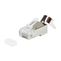 Equip Cat 8.1 RJ45 geschirmter Stecker, 50 Stück/Set, RJ45, Silber, Männlich, Gerade, Cat8.1, Gold