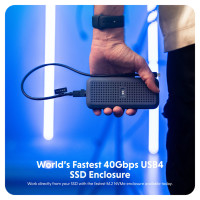 Targus HYPER HD5001GL, SSD-Gehäuse, M.2, PCI Express 3.0, 40 Gbit/s, Hot-Swap, Schwarz